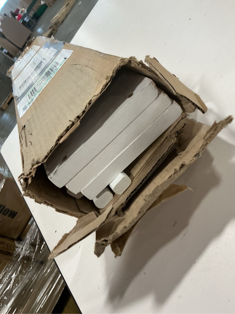 Condition photo showing As Is for Fixwal Nursery Book Shelves, 23.6 Inch Floating Bookshelf for Wall, Set of 3, Nursery Decor, Solid Wood Wall Mounted Shelves for Books, Toys and Decor Storage (White) White 23.6in*4.5in*3.93in