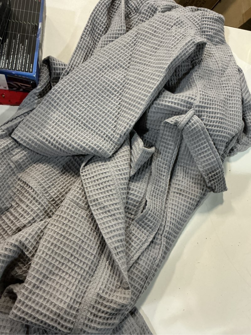Condition photo showing Good Condition for organic turkish waffle robe, small, grey