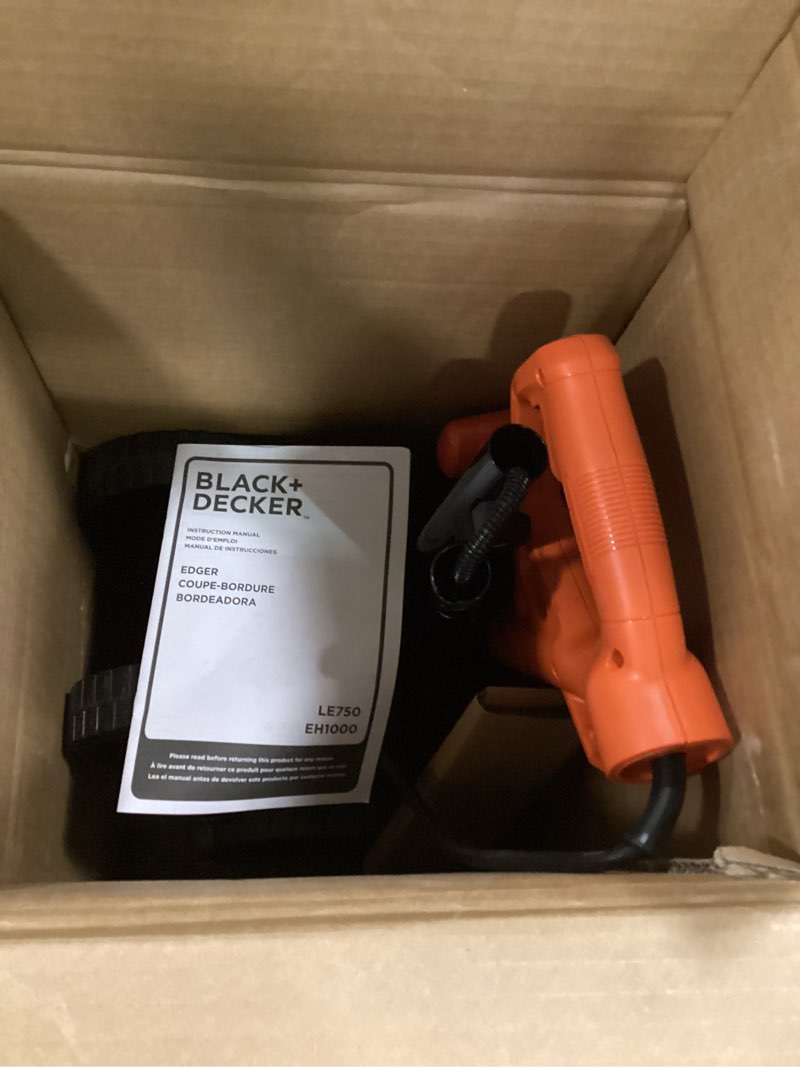 Condition photo showing Good Condition for black+decker lawn edger trencher 2 in 1, 12 amp 7.5 in. electric edger lawn tool for landscaping and trench digger, 3 height settings, corded (le760ff)