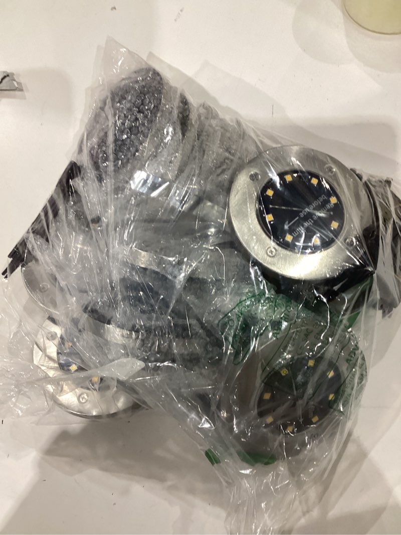 Condition photo showing As Is for INCX Solar Lights Outdoor Waterproof,16 Pack Solor Ground Light for Outside, Solar Garden Lights Landscape Lighting for Patio Pathway Lawn Yard Deck Driveway Walkway, Warm White Warm 16 pack