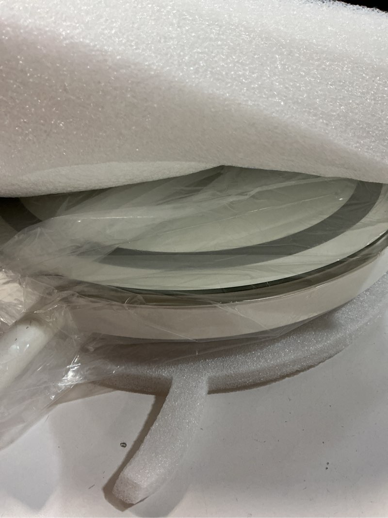 Condition photo showing Good Condition for Kcavvi Makeup Mirror with Lights, Lighted Makeup Mirror with Magnification, 1x/10x, Large Round Vanity Mirror with Stand, 3 Color Modes, Brightness Adjustable, Smart Touch Control, 13 Inches Diameter 15"L x 13"W