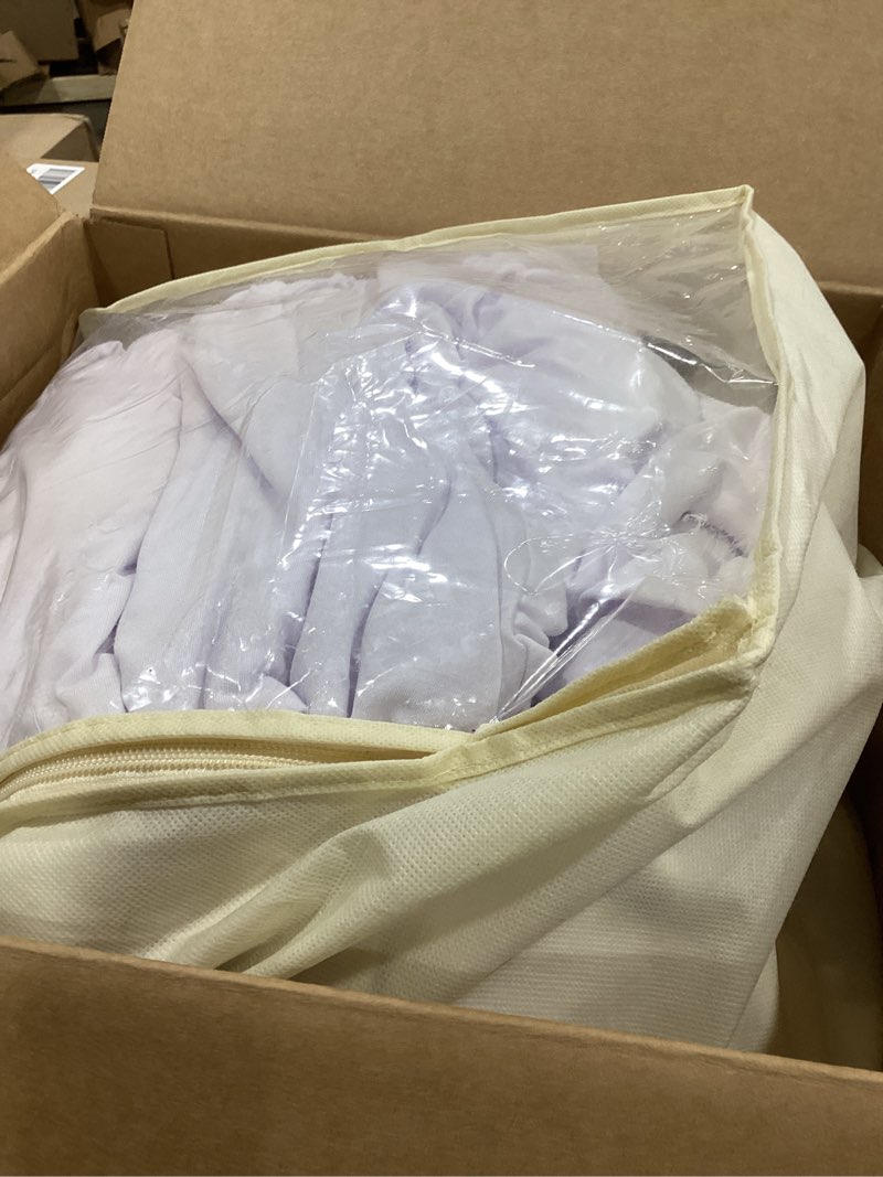 Condition photo showing Good Condition for 8 pack spandex table cloth for 60-inch round table, white 120-inch stretchy fitted 5ft table cloths with skirt for wedding birthday banquet white 60in_8pack