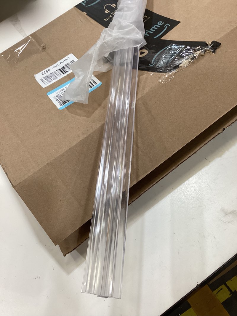Condition photo showing As Is for eatelle shower door bottom seal with drip rail for thick glass, 36" long sweep - ultra clear polycarbonate… (2 pack - 1/2")
