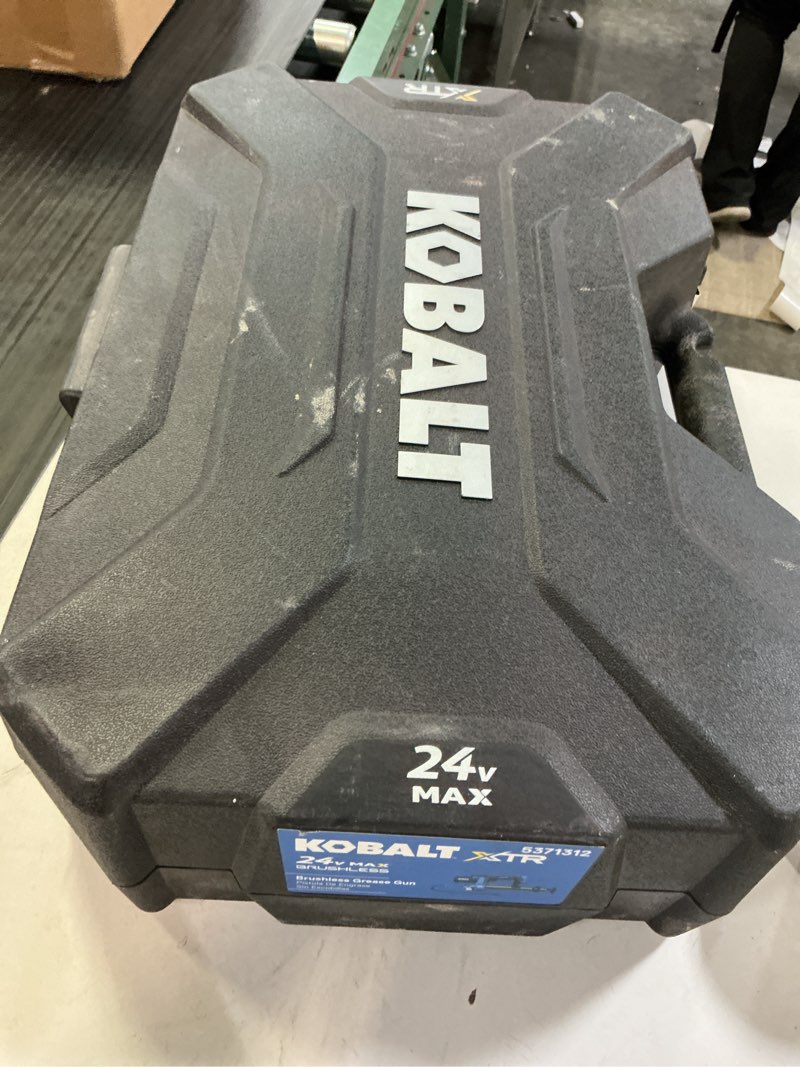 Condition photo showing As Is for Kobalt 24-volt Grease Gun