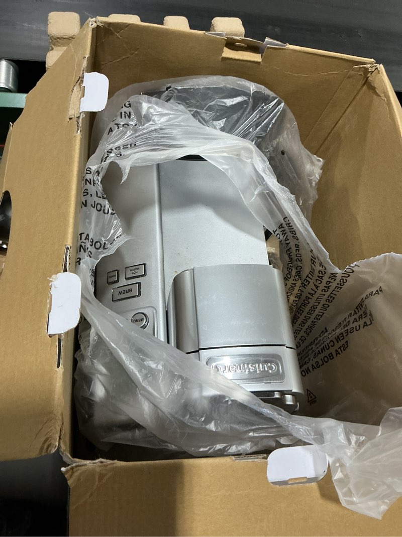 Condition photo showing As Is for cuisinart premium coffee makers 1 cup reusable filter cup espresso machine & coffee-maker combos