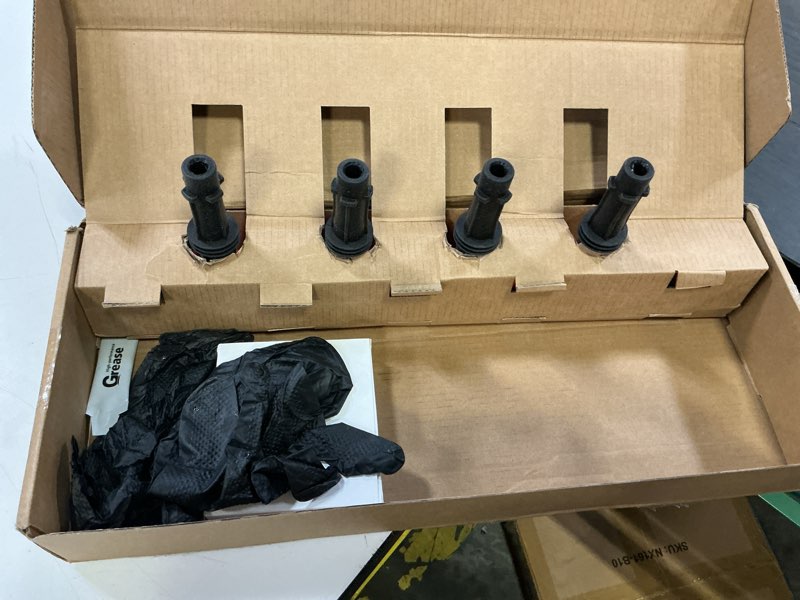 Condition photo showing As Is for upgraded ignition coil pack and 4x iridium spark plug for 1.4l 1.8l l4 2011-2021 chevy cruze sonic trax volt buick encore, fits cadillac elr replaces uf669 d521c 55577898