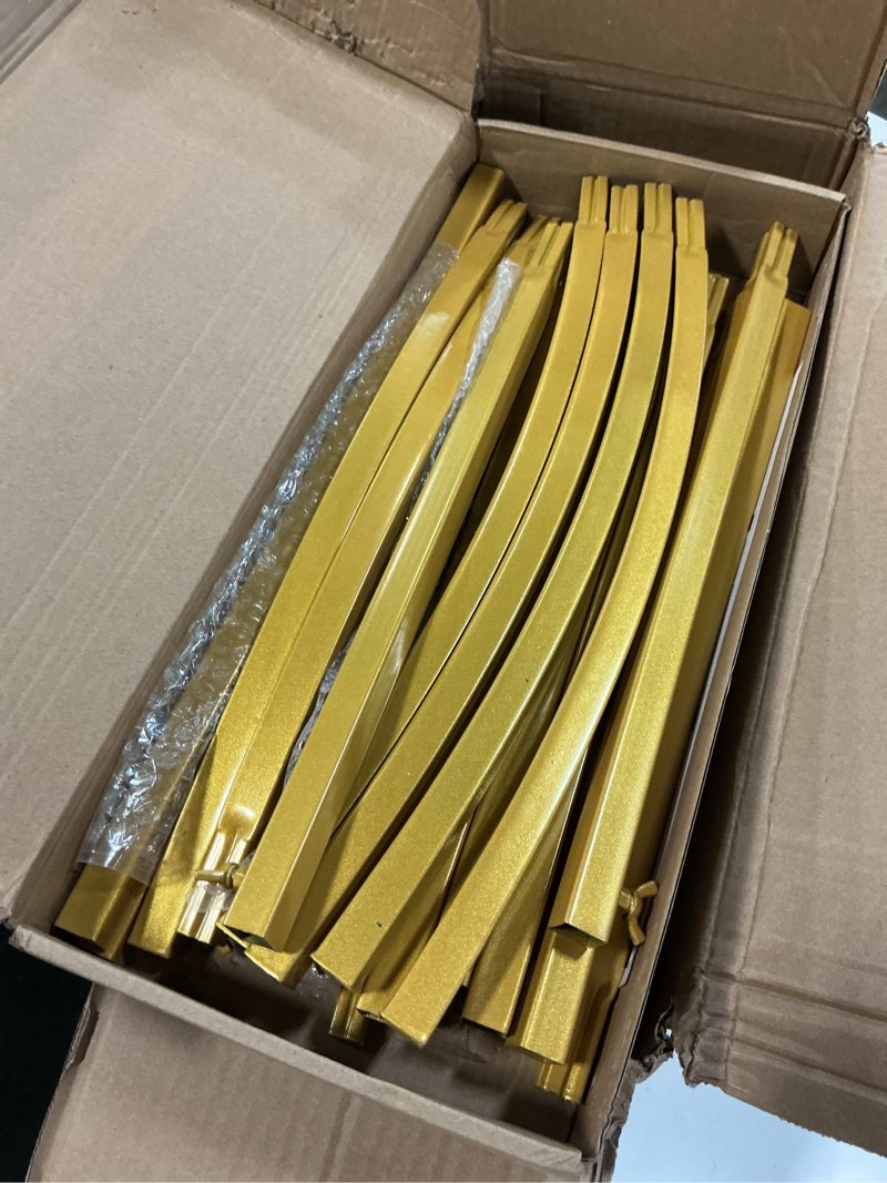 Condition photo showing Good Condition for wokceer wedding arch backdrop stand 8ft, 7.2ft, 6.6ft set of 3 gold metal arch backdrop stand for wedding ceremony baby shower birthday party garden floral balloon arch decoration 8ft, 7.2ft, 6.6ft gold