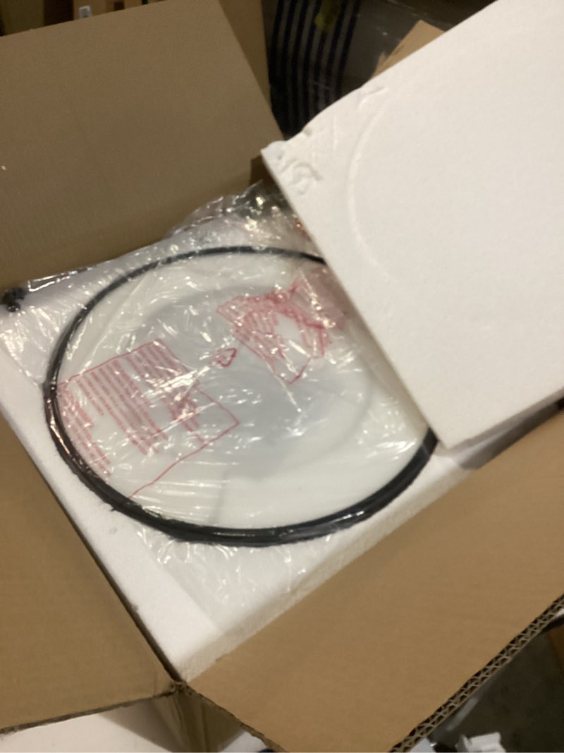 Condition photo showing New/Like New for 16 Inch LED Flush Mount Ceiling Light, 5 Color Adjustable Modern Ceiling Light Fixture, Large Matte Black Close to Ceiling Light for Hallway Kitchen Laundry Bedroom Foyer Entryway (LED Bulb Included)