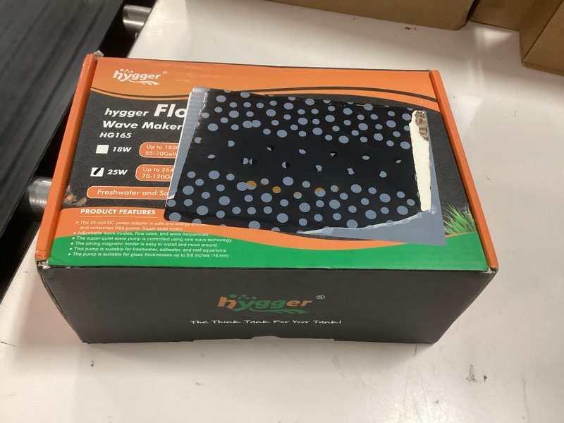 Condition photo showing New/Like New for hygger dc powerful wave maker for aquarium, quiet aquarium circulation water pump adjustable flow freq, 4 waves/night/feed modes, magnetic holder display controller 25w for 70~120gallons