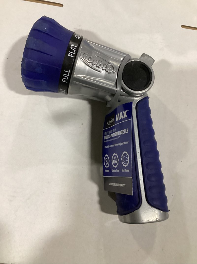 Condition photo showing New/Like New for orbit max 8-pattern nozzle
