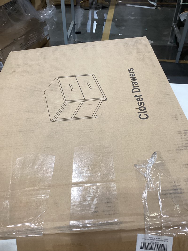 Condition photo showing Good Condition for BOLUO Stackable Storage Drawers Closet Organizers and Storage Bins Fabric White 2 Drawer Dresser for Bedroom Office Modern L(15.7"D x 21.1"W x 16.1"H) White