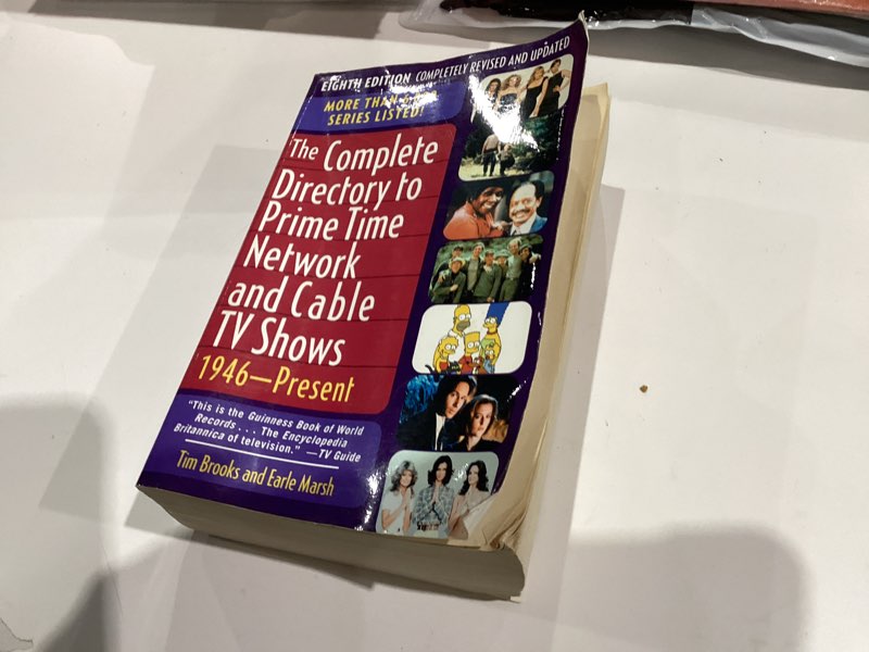 Condition photo showing As Is for The Complete Directory to Prime Time Network and Cable TV Shows, 1946-Present