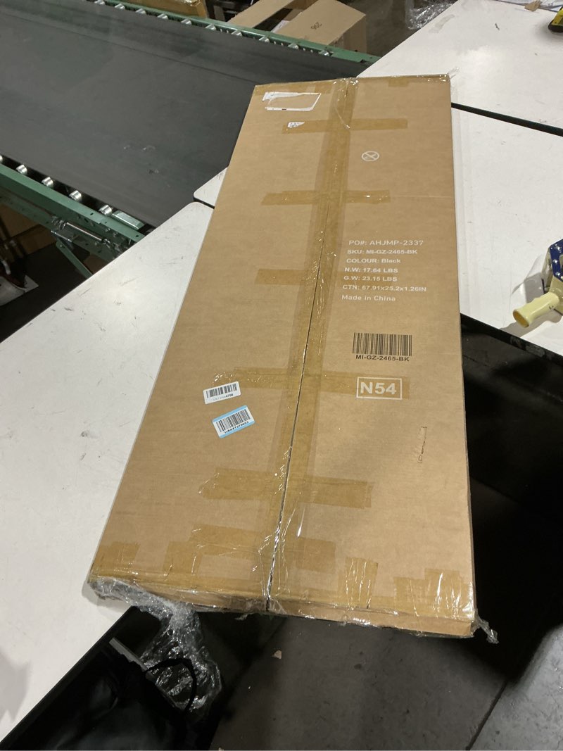 Condition photo showing As Is for dumos arched full length floor mirror, 65"x24" full body standing mirror with aluminum frame and sha