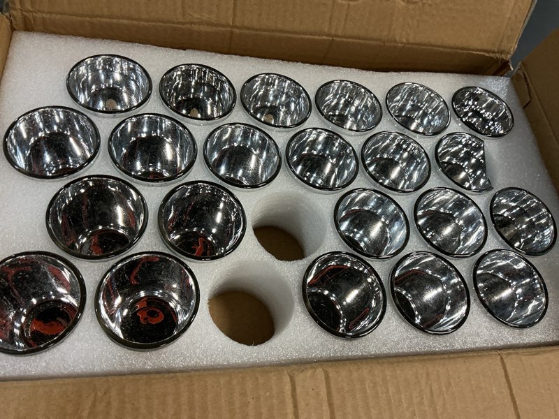 Condition photo showing As Is for votive candle holders set of 24, speckled mercury silver candle holders for wedding centerpiece table decorations, tealight candle holder for party bridal shower decor, home decor