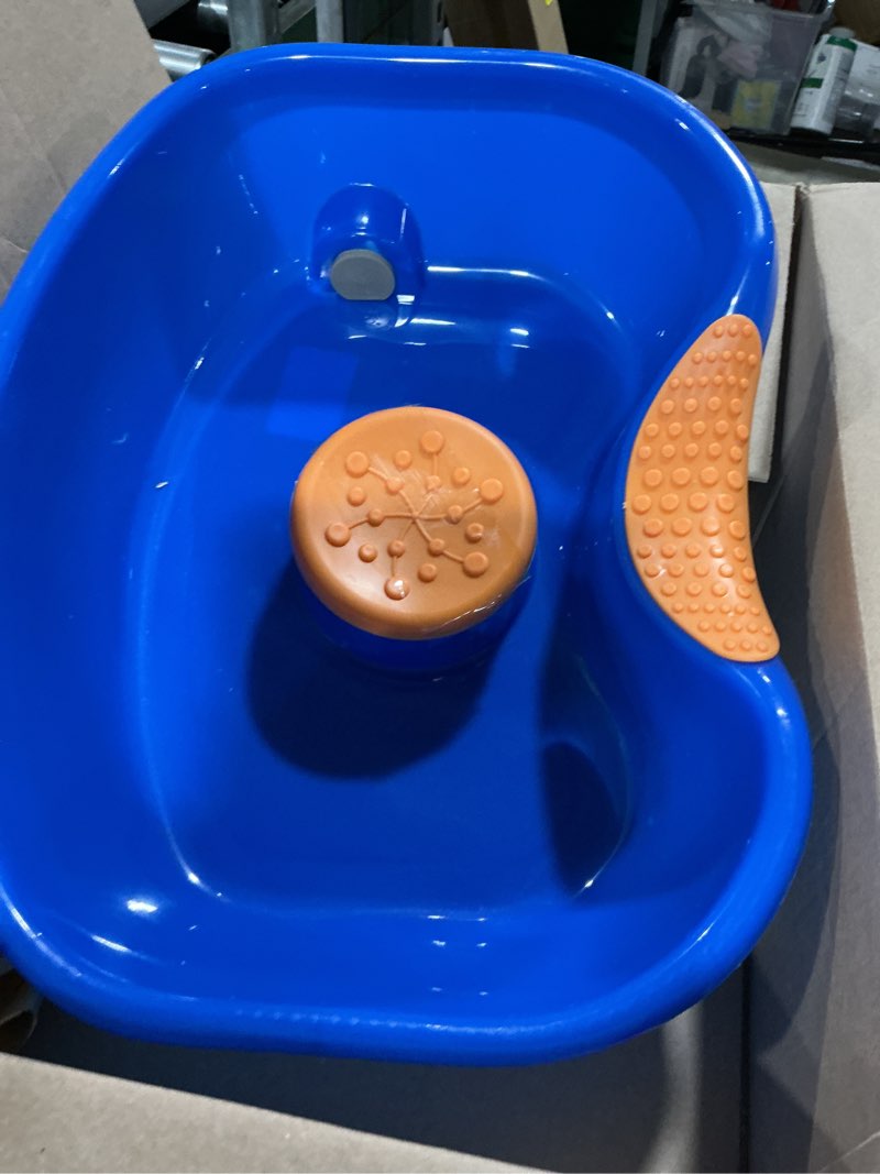 Condition photo showing As Is for hair washing basin for bedridden,shampoo basin for bedside,shampoo bowl,washing sink made for handicapped, bedridden, kids,hair cuts and coloring-46x35cm (blue)