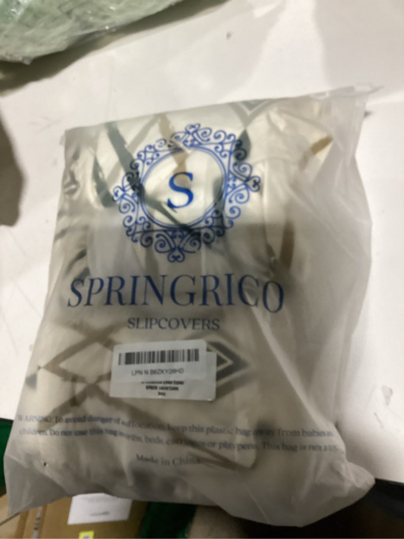 Condition photo showing New/Like New for SPRINGRICO Chair Covers for Dining Room 6 Pack, Stretch Dining Chair Cover, Washable Spandex Kitchen Parsons Chair Slipcovers, Removable Seat Protector for Home or Party (6pack, Lucid Calm) Lucid Calm 6 PACK