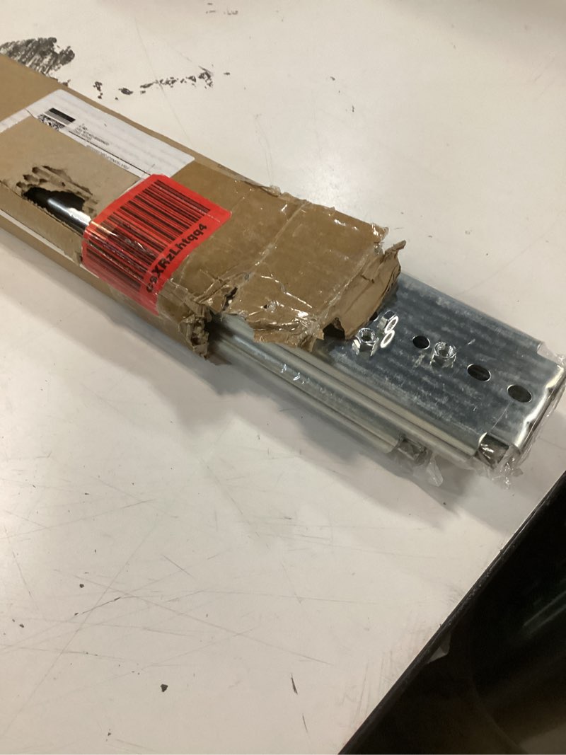 Condition photo showing New/Like New for 76mm heavy duty drawer slides, 500lb capacity full extension ball bearing industrial drawer slides 3 section drawer tracks (22 inch) w 76 mm : 500 lb 22 inch