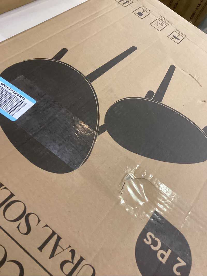 Condition photo showing New/Like New for Semjar Small Oval Coffee Tables Set,Acacia Wood Tabletop Nesting Tables?25.6"x17.7"+17.7"x13.4" for Living Room Small Spaces Office,Easy Assembly Minimalist Walnut Mid Century Modern Coffee Table