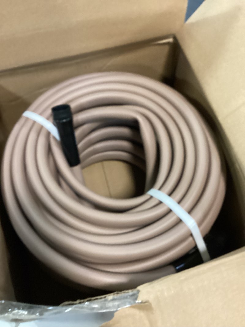Condition photo showing Good Condition for colors series 5/8 in. x 100 ft. 3/4 in. 11-1/2 ght fittings garden hose with standard grip in brown mulch