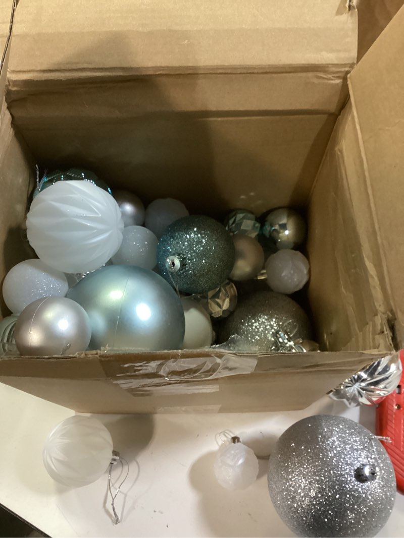  babyblue christmas ball ornaments set, assorted multi-sized hanging baubles, xmas tree decorations, seasonal décor for holiday (similar product)