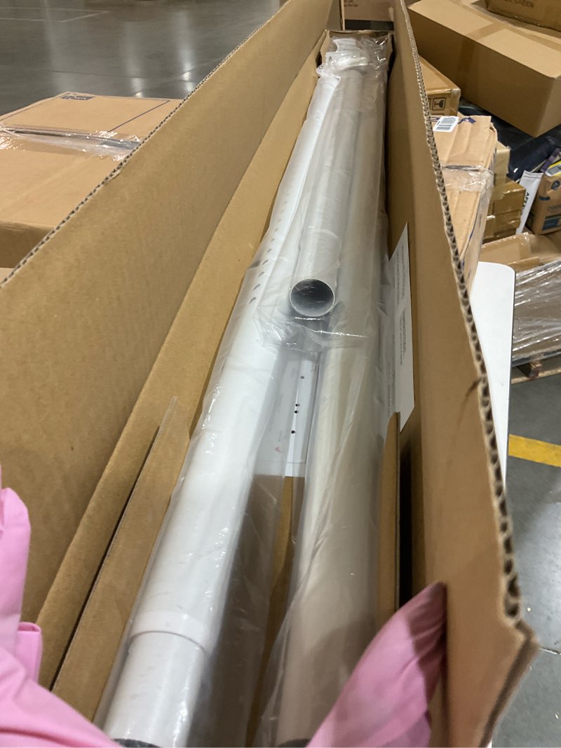 Condition photo showing Good Condition for Tension Curtain Rod 64-120 Inches, Heavy Duty Tension Rod for Windows, No Drilling Adjustable Curtain Rod for Patio, Renter Friendly Pressure Curtain Rods for Room Divider, Outdoor, White White 64-120 IN