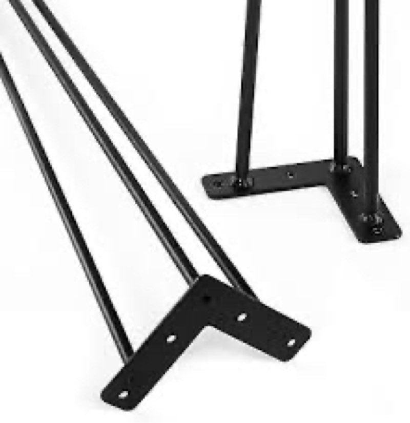 manyihome 34inch hairpin table legs for furniture set of 4,sturdy cast lron modern metal desk legs,1