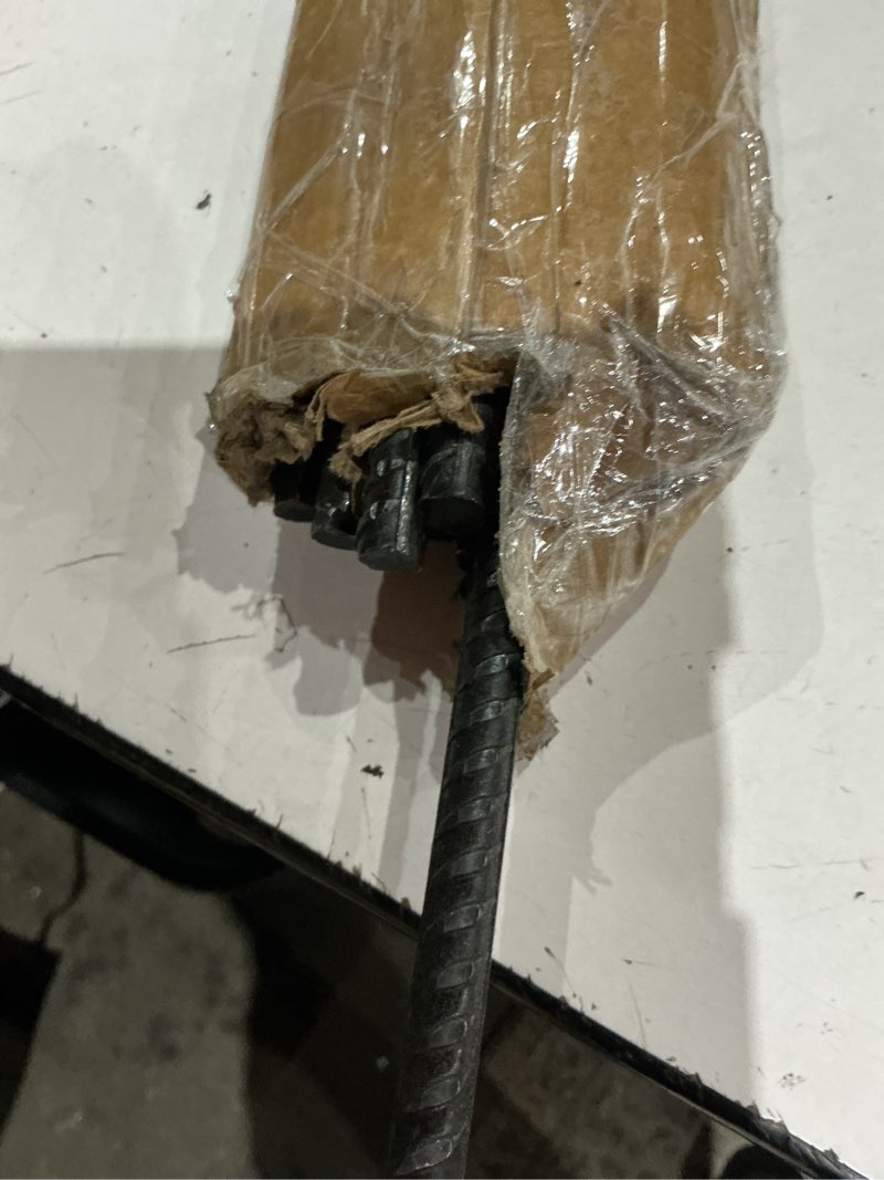 Condition photo showing As Is for vvokgo rebar stakes 24 inch ground straight concrete form stakes heavy duty (16pcs), 3/8" diameter metal steel spikes anchors with chisel point end for plant support, garden border,landscape edging i-24 inch-16 pcs i-24 inch-?3/8"-black