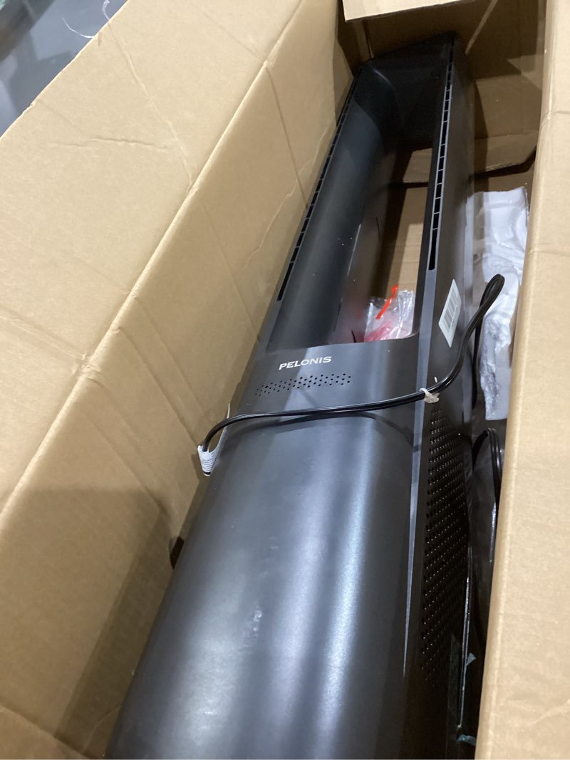 Condition photo showing Good Condition for pelonis 40" bladeless tower fan with powerful airflow, ultra-quiet dc motor (22 db), 6 speeds, 4 modes, remote control, 7-hour timer, 90° oscillation, safe design for bedroom, home, office grey standard