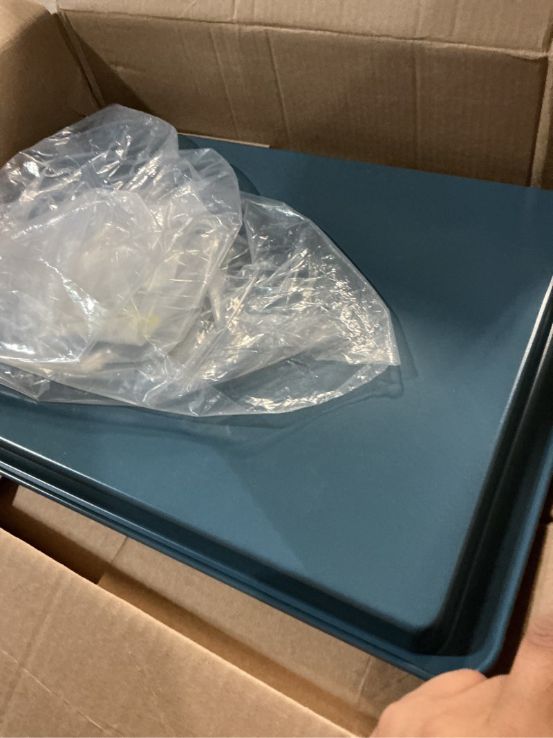 Condition photo showing Good Condition for kitchenaid nonstick swiss engineered aluminized steel baking sheet, dishwasher safe, agave, 13x18 inch agave 13 x 18 inch