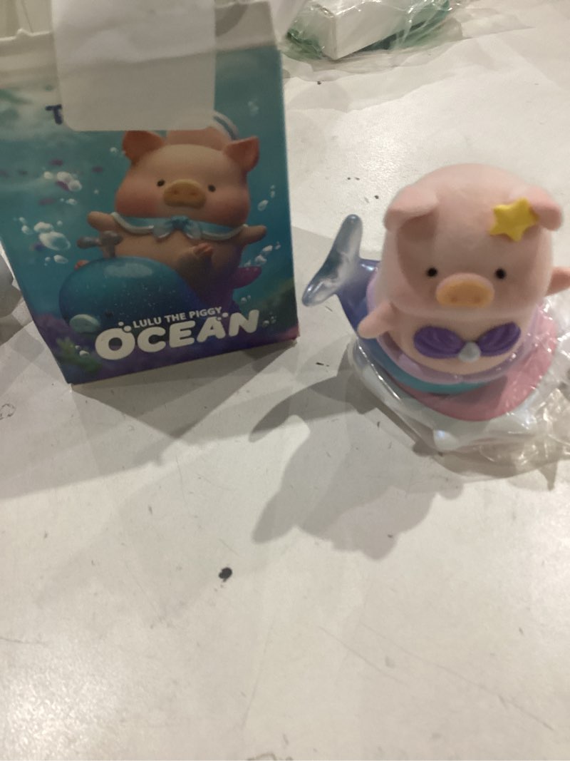 Condition photo showing Good Condition for lulu the piggy pig ocean series blind box figures home dector 1pc figurine ornament single box ocean series