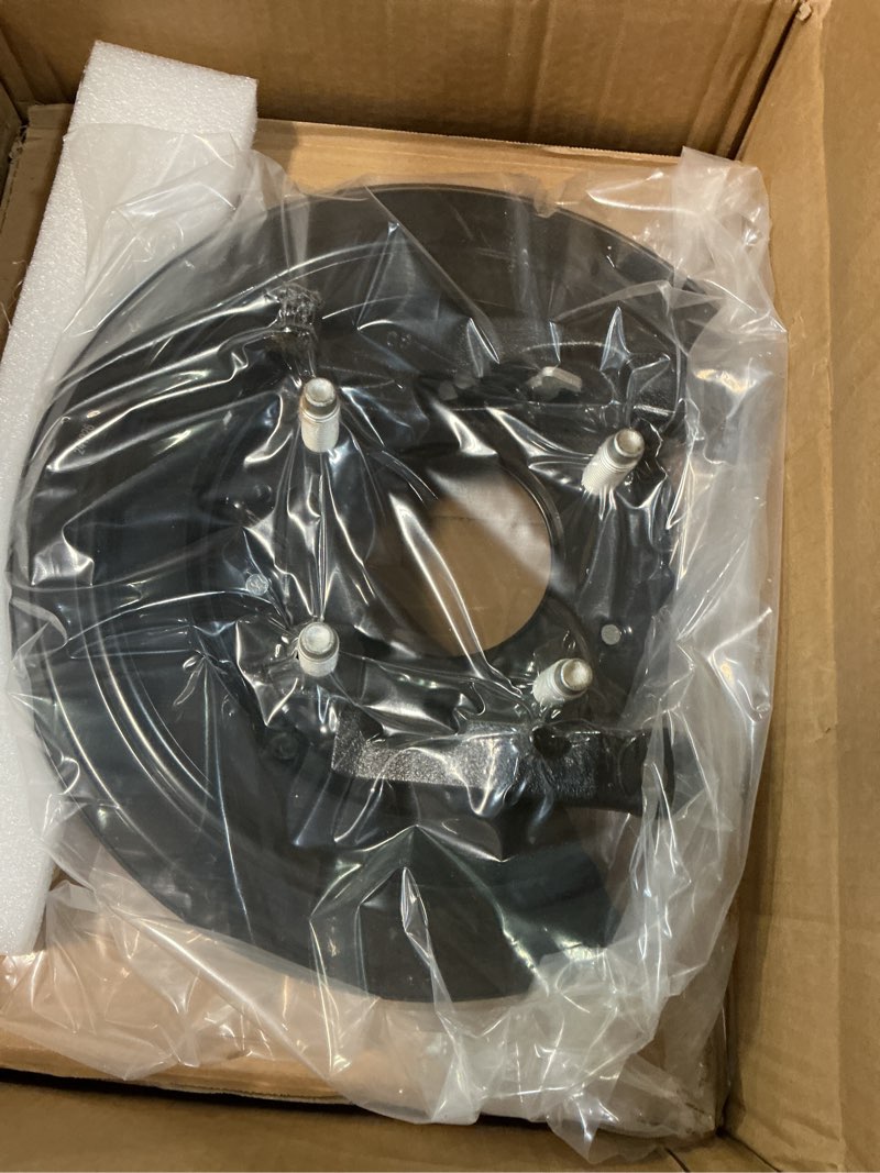 Condition photo showing New/Like New for 926265 rear left driver side loaded parking brake backing plate assembly, fit for ford f-250 super duty 2011-2012 | fit for ford f-350 super duty 2011-2012, oe 926-265, bc3z2210a, bc3z2210d