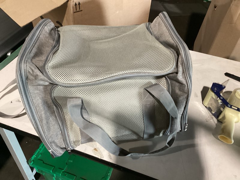 Condition photo showing Good Condition for soft-sided cat/dog/pet carrier, collapsible pets travel carriers for big cats/small dogs with shoulder strap & removable mat, mesh puppy carry bag, up to 16 lbs, tsa airline approved(gray) brand: lehni 19.99