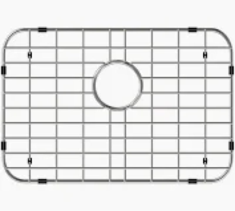 Serene Valley Sink Grid 18-1/8" L x 13-3/8" W, Centered Drain with Corner Radius 3-1/2", NDG1813C