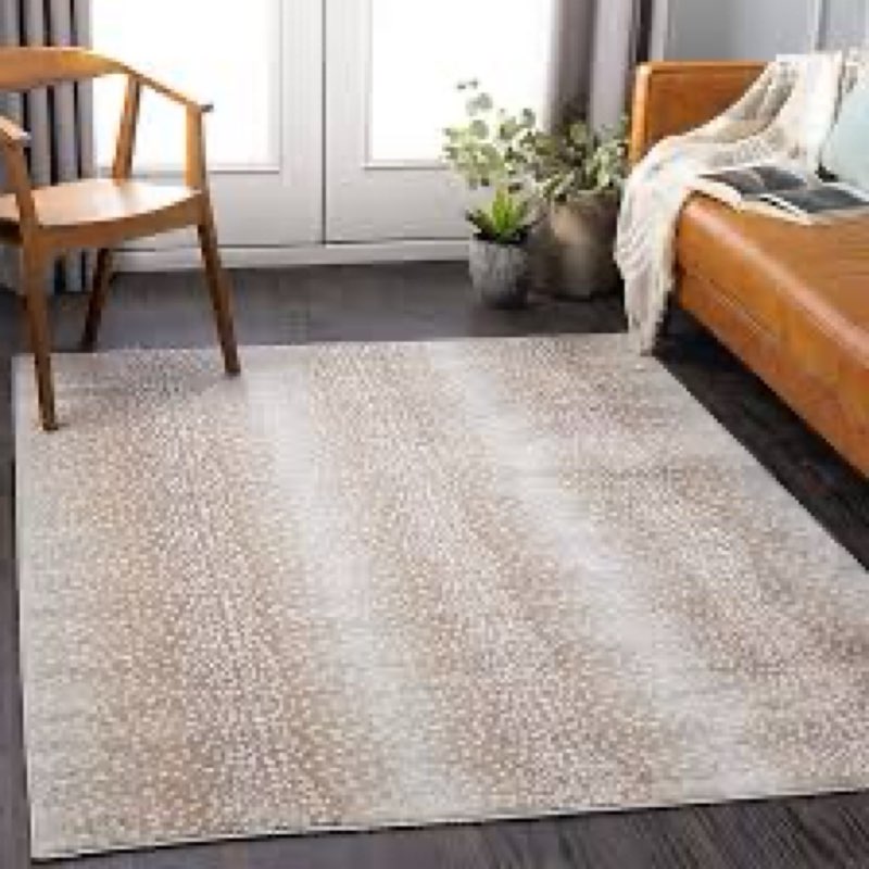Livabliss Area Rugs -  Pablo Modern Antelope Print Camel Brown Area Rug for Living Room Bedroom - Animal Theme Non-Shedding Stain Resistant Large Carpet for Kitchen, Office (10' × 14') 