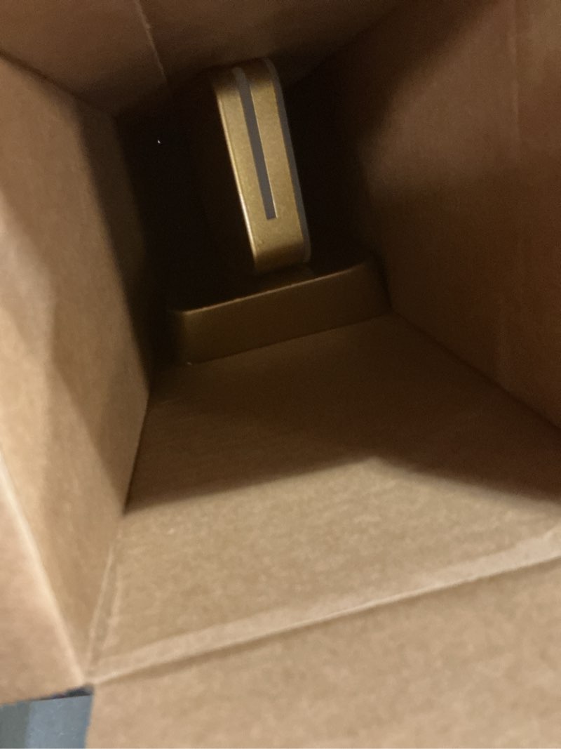 Condition photo showing As Is for 360° Rotate LED Dimmable Bathroom Vanity Light Fixtures, 1600LM Acrylic Gold Vanity Lights for Bathroom, Modern Wall Lighting Fixtures Over Mirror Kitchen Living Room (Natural White Light 5000K) Gold - Dimmable 4-Light, 27-Inch, 5000K