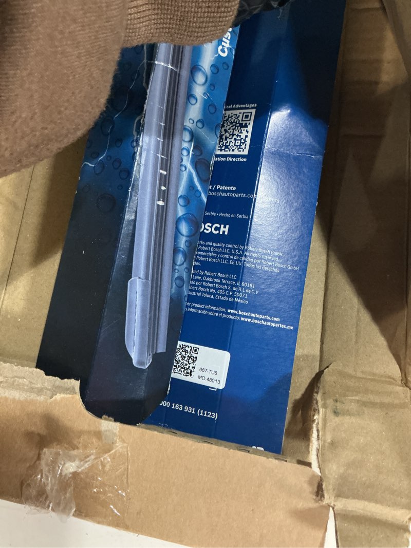 Condition photo showing Good Condition for bosch 28a13a icon beam wiper blades - driver and passenger side - set of 2 blades ( 28a & 13a) front (28a & 13a) icon combo pack (front)
