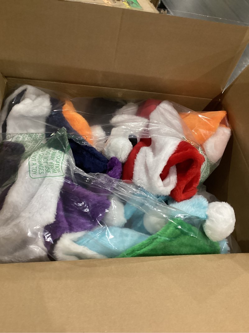 Condition photo showing Good Condition for (Incomplete)JaGely Plush Santa Hats Christmas Colorful Gnome Hat Xmas Dwarf for Adults Men Women Holiday Party Supplies Christmas Adults 18