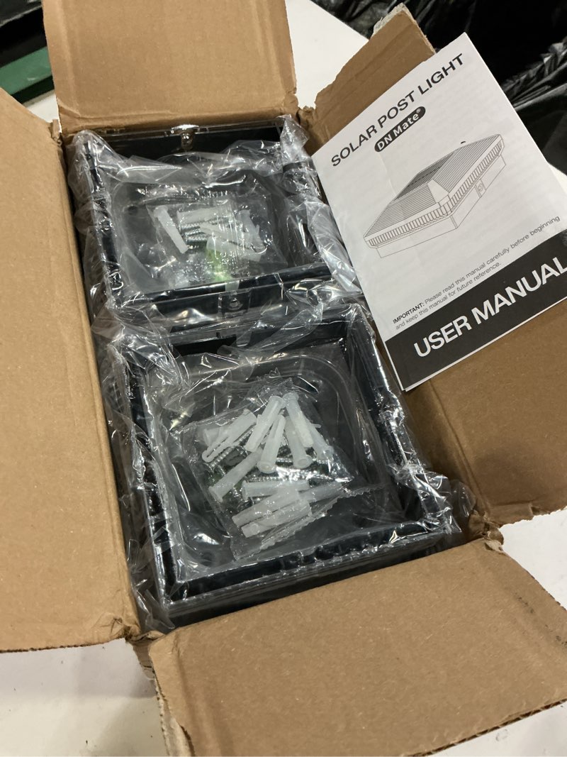 Condition photo showing New/Like New for 8 pack solar post cap lights outdoor, brighter 40 leds with 3 modes, waterproof deck fence post lights solar powered for 3.5x3.5 and 4x4 wood/vinly posts