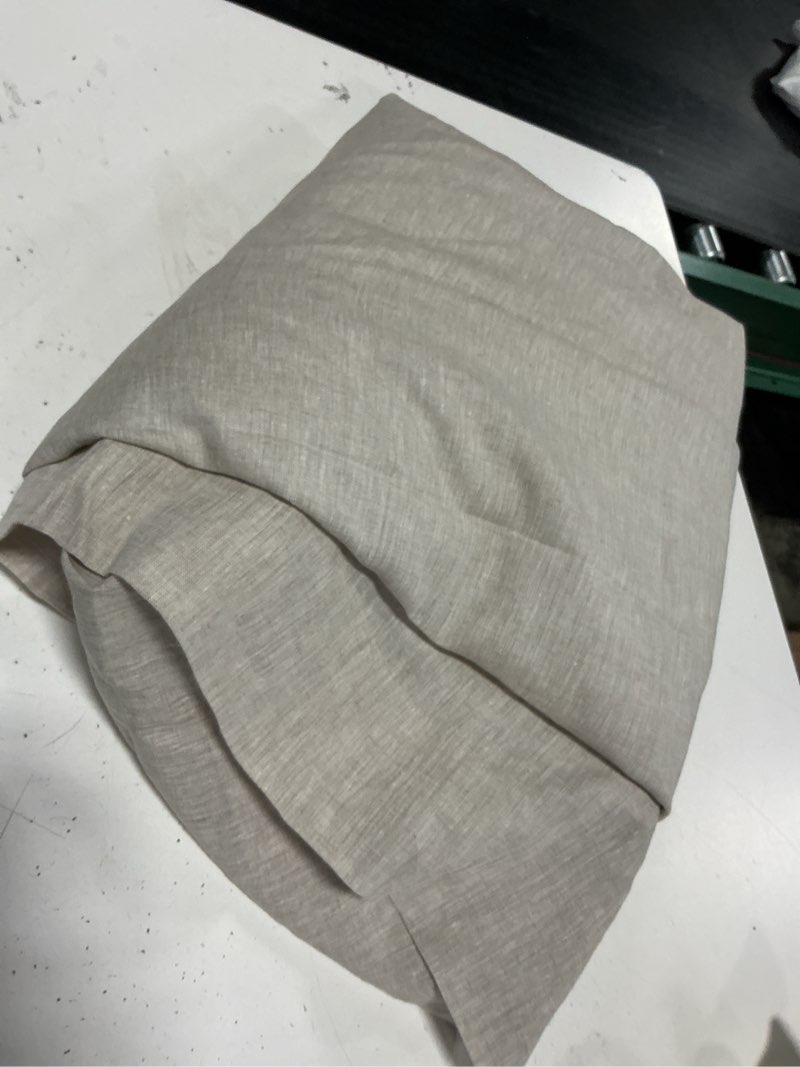 Condition photo showing Good Condition for european linen true blackout curtain - single panel, 96x120, flax