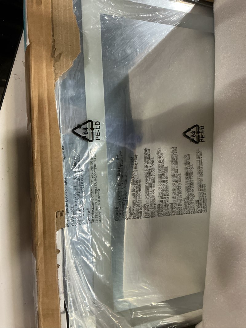 Condition photo showing Good Condition for 24"x 32" LED Bathroom Mirror with Light, Front and Backlit Controlled, Anti-Fog, 3 Colors Led Mirror, Dimmable, LED Wall Vanity Mirror with Lights, Memory Function, Tempered Glass,ETL Listed White (3 Light Modes) 32"L x 24"W