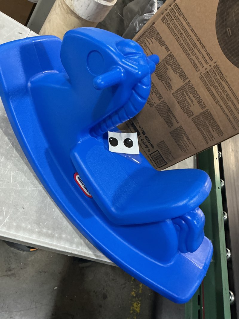 Condition photo showing New/Like New for little tikes rocking horse blue, 33.00 l x 10.00 w x 17.50 h inches