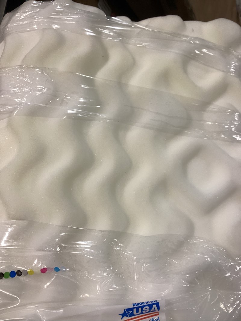 Condition photo showing As Is for mainstays 1.25" 7-zone foam mattress topper, queen