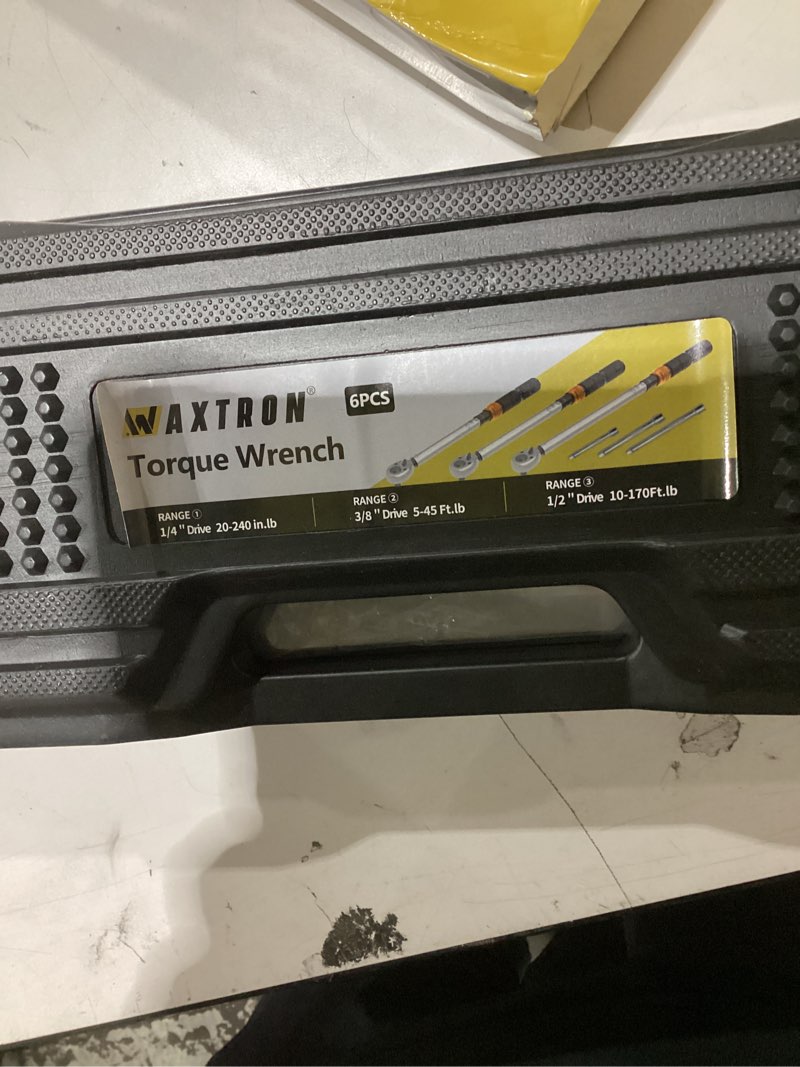 Condition photo showing New/Like New for Similar to stock photo!!! Drive Digital Torque Wrench,Color LCD Display, 6-Piece Kit with Socket Adapters and Extension Bar, For Heavy-Duty Automotive Work