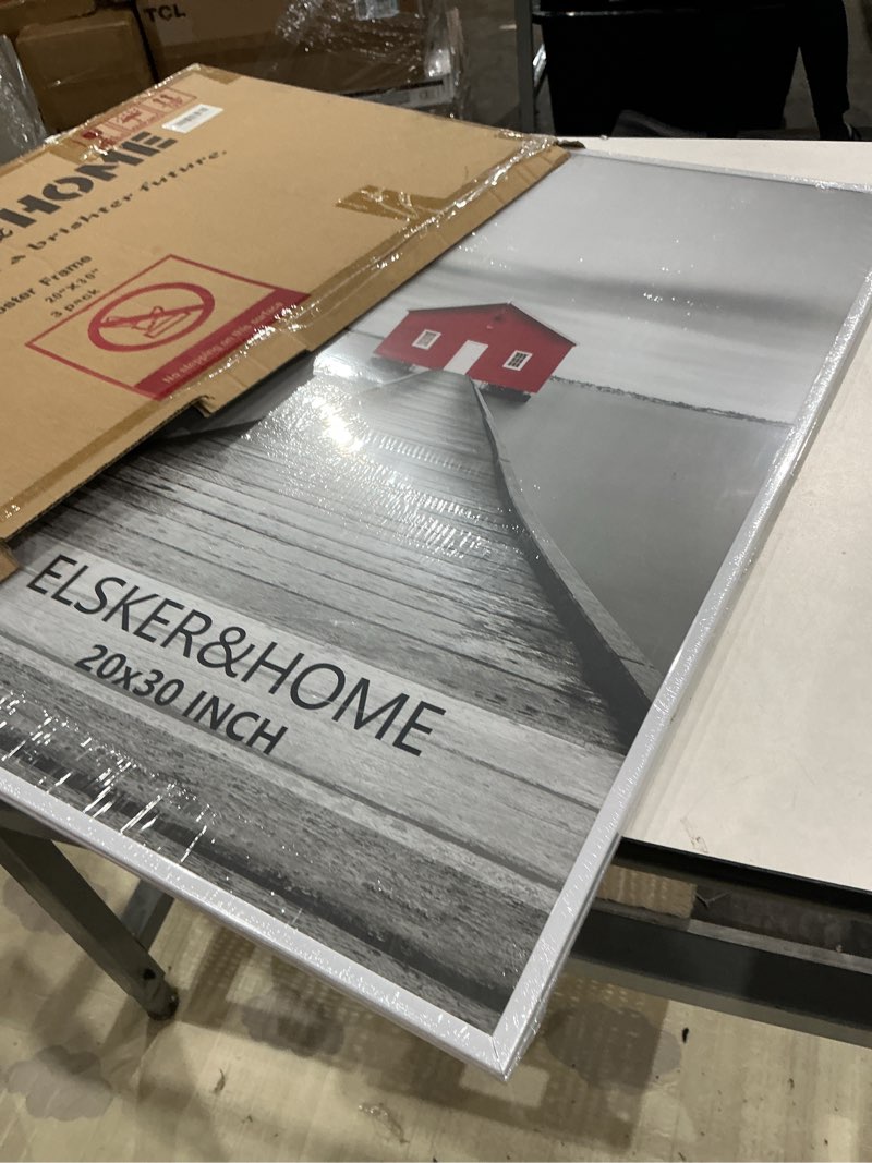 Condition photo showing Good Condition for elsker&home 20x30 frame 3 pack, white 20x30 poster/picture frame for horizontal or vertical wall mounting, sturdy and scratch-proof