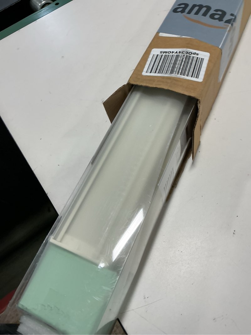 Condition photo showing New/Like New for AOSKY Cordless Zebra Blinds for Windows Pull Down Roller Window Shades Dual Layer Light Filtering Privacy for Day and Night, Free-Stop Door Shades for Home Easy to Install (34.5" W X 72" H?Black) 34.5"W x 72"H Black