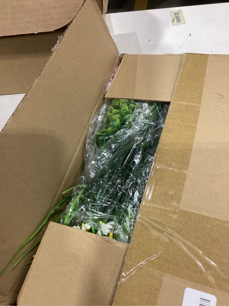 Condition photo showing Good Condition for 30 Bundles 12 Style Artificial Flowers for Outdoors Fake Silk Flowers UV Resistant Faux Plastic Plants for Spring Summer Garden Porch Window Box Table Vase Home Indoor Outdoor Hanging Decoration Spring Flowers for Outdoors