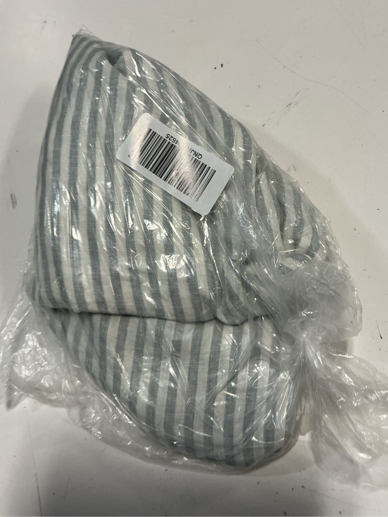 Condition photo showing Good Condition for european linen sham set, king, mist/white stripe