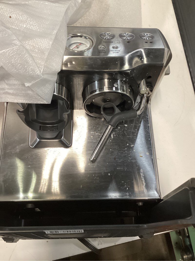 Condition photo showing As Is for Breville Barista Express Espresso Machine BES870XL, Brushed Stainless Steel