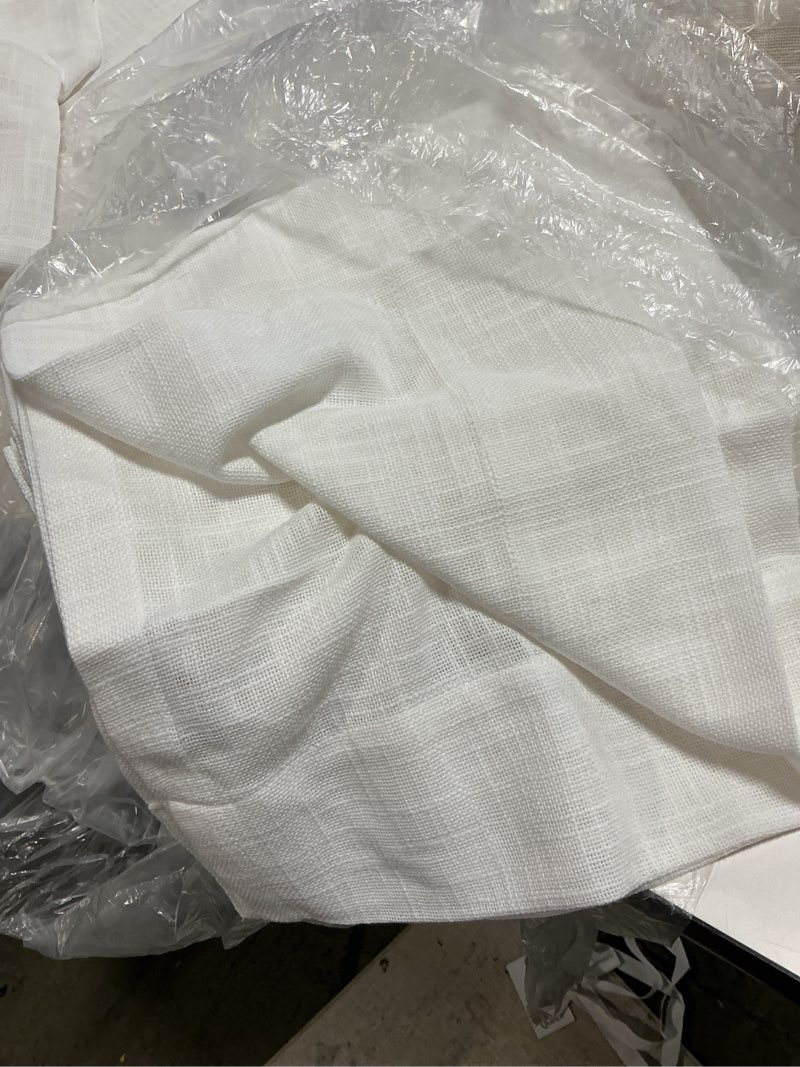 Condition photo showing Good Condition for cotton sheer curtain set (set of 2)(48x108in)