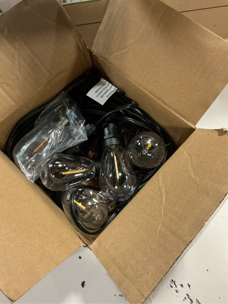 Condition photo showing Good Condition for addlon 25ft led outdoor string lights, waterproof dimmable bulbs for patio | ul listed, remote control. shatterproof edison bulbs, timer, linkable, 2700k warm white. for backyard, pergola, deck, garden.